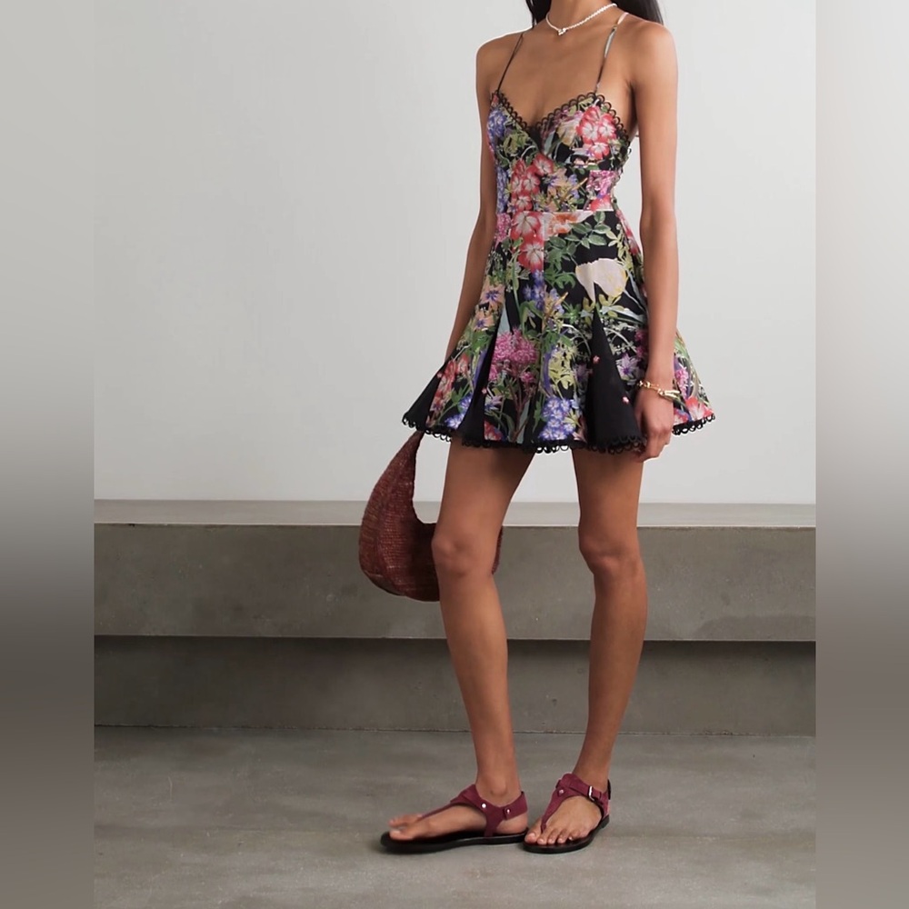 Charo Ruiz Marlene floral print cotton blend voile mini dress - Picture 5 of 5
